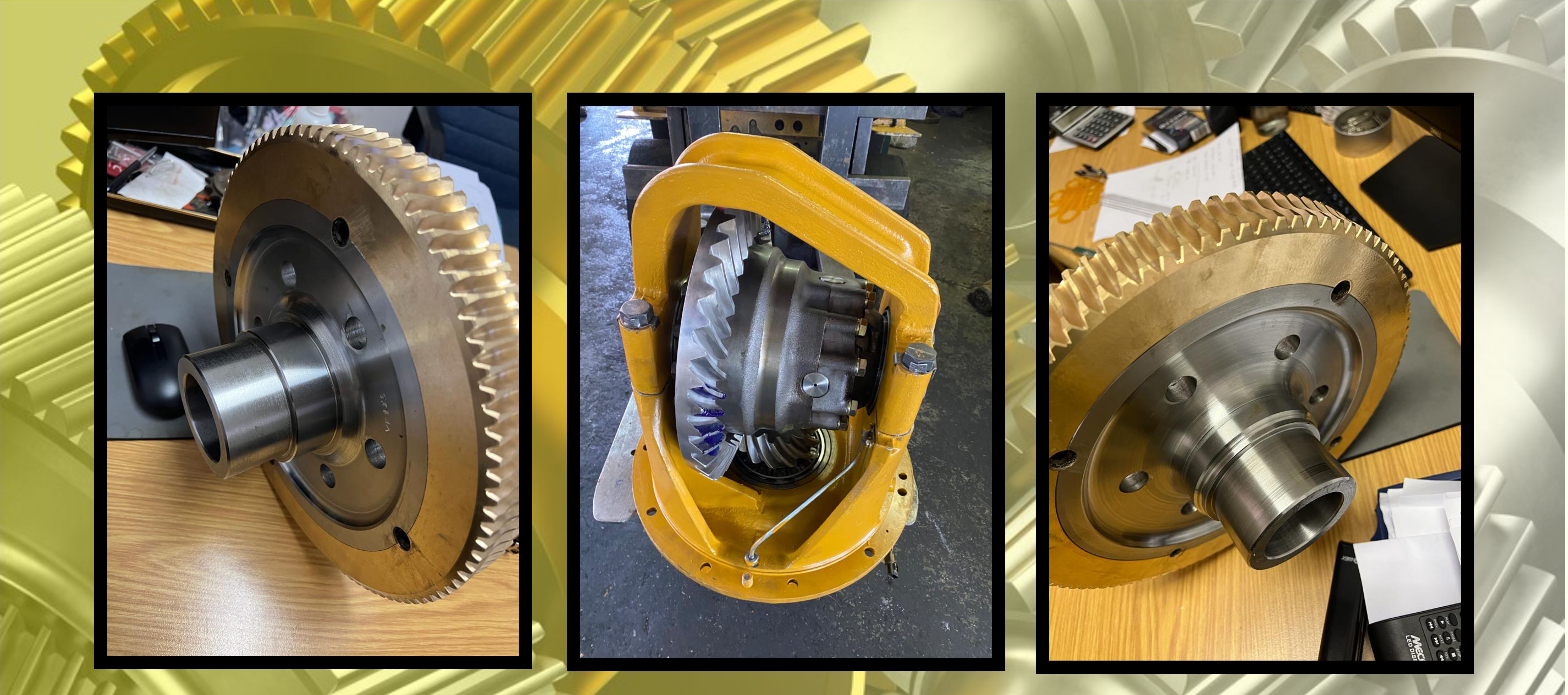 Manufacturers and Restorers of Gears,  Restorers of Diff Housings Crosses Crown, Wheels and pinions  General Engineering, Reconditioning of Gearsboxes, SPM Gears